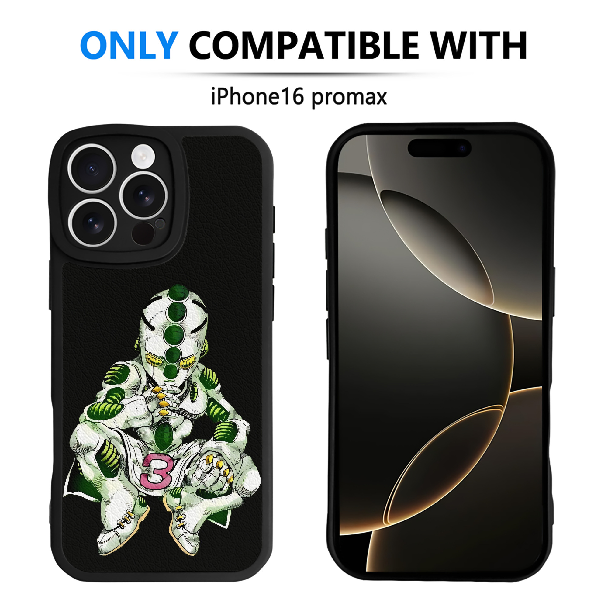 （画像用） ジョジョの奇妙な冒険 広瀨康一 JoJo's Bizarre Adventure Hirose Koichi 【iPhone 16シリーズ対応】シリコンスマホケース（レザー調） 材質：シリコン